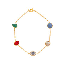 Load image into Gallery viewer, Five Mini Charm Bracelet - READY TO SHIP
