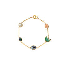 Load image into Gallery viewer, Five Mini Charm Bracelet
