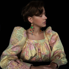 Load image into Gallery viewer, Lion and Bird Drop Earrings - READY TO SHIP
