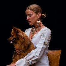 Load image into Gallery viewer, Winged Lion Drop Earrings
