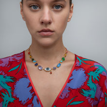 Load image into Gallery viewer, Rainbow Eye Teardrop Charm Necklace - READY TO SHIP

