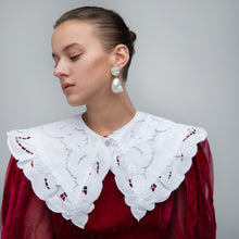 Load image into Gallery viewer, Moon and Star Shell Drops Earrings - READY TO SHIP

