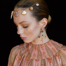 Load image into Gallery viewer, Eye Cross Drop Earrings - READY TO SHIP
