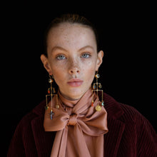 Load image into Gallery viewer, Pyramid Drop Earrings
