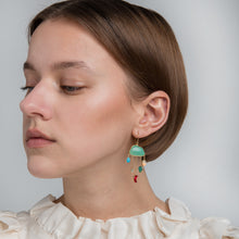 Load image into Gallery viewer, Cloud &amp; Rain Chain Drop Earrings - READY TO SHIP
