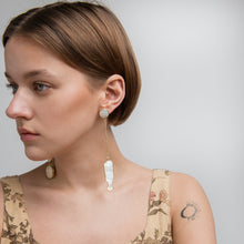 Load image into Gallery viewer, Long Pearl Mismatched Drop Earrings - READY TO SHIP
