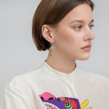 Load image into Gallery viewer, Cloud &amp; Rain Chain Drop Earrings - READY TO SHIP
