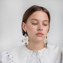 Load image into Gallery viewer, Bird Cross Drop Earrings
