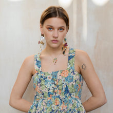 Load image into Gallery viewer, Bird and Pink Cloud Drop Earrings - READY TO SHIP
