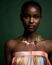 Load image into Gallery viewer, Linked Celestial Charm Necklace with Detachable Bird Drop - READY TO SHIP
