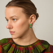 Load image into Gallery viewer, Three Charm Moving Drop Earrings - READY TO SHIP
