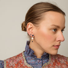 Load image into Gallery viewer, Three Charm Moving Drop Earrings - READY TO SHIP
