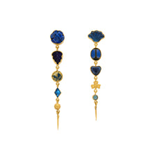 Load image into Gallery viewer, Five Charm With Victorian Drop Earrings - READY TO SHIP
