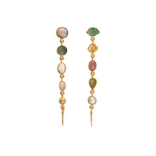 Load image into Gallery viewer, Five Charm Victorian Drop Earrings - READY TO SHIP
