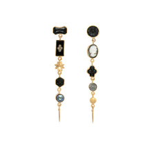 Load image into Gallery viewer, Five Charm With Victorian Drop Earrings - READY TO SHIP
