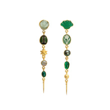 Load image into Gallery viewer, Five Charm With Victorian Drop Earrings - READY TO SHIP
