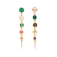 Load image into Gallery viewer, Five Charm With Victorian Drop Earrings - READY TO SHIP
