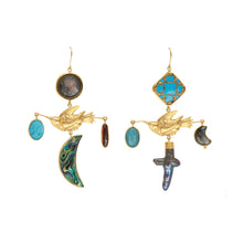 Load image into Gallery viewer, Bird Cross Drop Earrings
