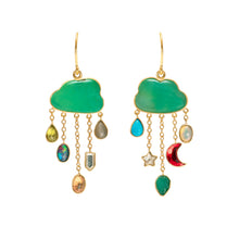 Load image into Gallery viewer, Cloud &amp; Rain Chain Drop Earrings - READY TO SHIP
