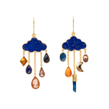 Load image into Gallery viewer, Cloud &amp; Rain Chain Drop Earrings - READY TO SHIP
