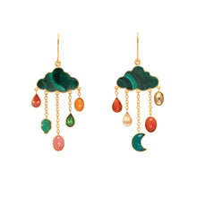 Load image into Gallery viewer, Cloud &amp; Rain Chain Drop Earrings - READY TO SHIP
