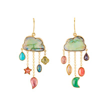 Load image into Gallery viewer, Cloud &amp; Rain Chain Drop Earrings
