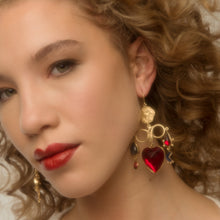 Load image into Gallery viewer, Heart &amp; Serpent Decorative Linked Balance Earrings - READY TO SHIP
