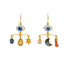 Load image into Gallery viewer, Eye Balance Drop Earrings - READY TO SHIP
