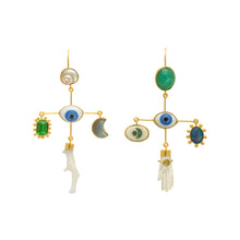 Load image into Gallery viewer, Eye Cross Drop Earrings - READY TO SHIP - READY TO SHIP
