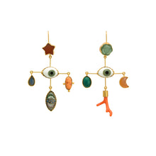 Load image into Gallery viewer, Eye Cross Drop Earrings - READY TO SHIP

