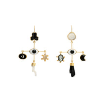 Load image into Gallery viewer, Eye Cross Drop Earrings - READY TO SHIP
