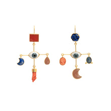 Load image into Gallery viewer, Eye Cross Drop Earrings - READY TO SHIP - READY TO SHIP
