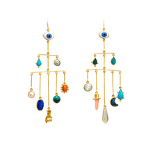 Load image into Gallery viewer, Eye Peeper Long Drop Earrings - READY TO SHIP
