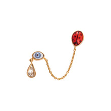 Load image into Gallery viewer, Eye Teardrop Double Stud Earring - READY TO SHIP
