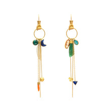 Load image into Gallery viewer, Hand Multi Charm Drop Earrings - READY TO SHIP
