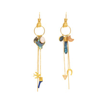 Load image into Gallery viewer, Hand Multi Charm Drop Earrings - READY TO SHIP
