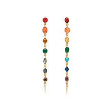 Load image into Gallery viewer, Long Rainbow Drop Earrings - READY TO SHIP

