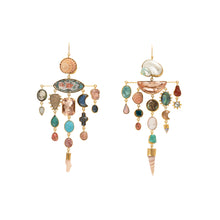 Load image into Gallery viewer, Multi Charm Balance Drop Earrings - READY TO SHIP
