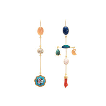 Load image into Gallery viewer, Mismatched Cross Drop Earrings - READY TO SHIP

