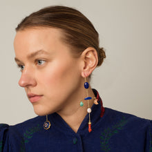 Load image into Gallery viewer, Mismatched Cross Drop Earrings - READY TO SHIP

