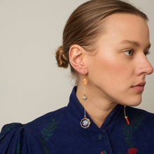 Load image into Gallery viewer, Mismatched Cross Drop Earrings - READY TO SHIP

