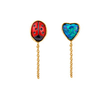 Load image into Gallery viewer, Mismatched Chain Stud Earrings - READY TO SHIP

