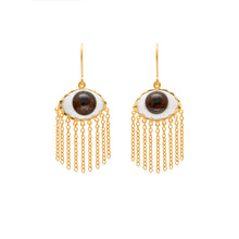 Load image into Gallery viewer, Mae West Brown Earrings - READY TO SHIP
