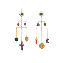 Load image into Gallery viewer, Pyramid Drop Earrings
