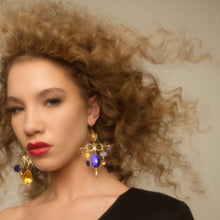 Load image into Gallery viewer, Serpent and Lion Balance Drop Earrings - READY TO SHIP

