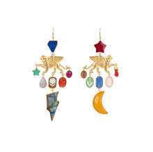 Load image into Gallery viewer, Winged Lion Drop Earrings
