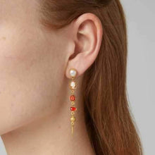 Load image into Gallery viewer, Five Charm With Victorian Drop Earrings - READY TO SHIP
