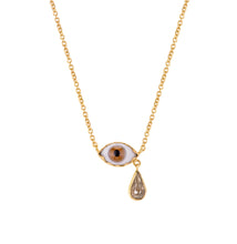 Load image into Gallery viewer, Brown Eye Teardrop Necklace - READY TO SHIP
