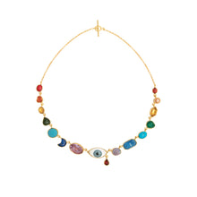 Load image into Gallery viewer, Rainbow Eye Teardrop Charm Necklace - READY TO SHIP
