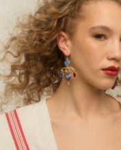 Load image into Gallery viewer, Heart &amp; Serpent Decorative Linked Balance Earrings - READY TO SHIP
